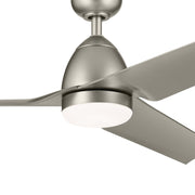 Kichler 310254NI 54"Ceiling Fan, Painted Brushed Nickel (6)