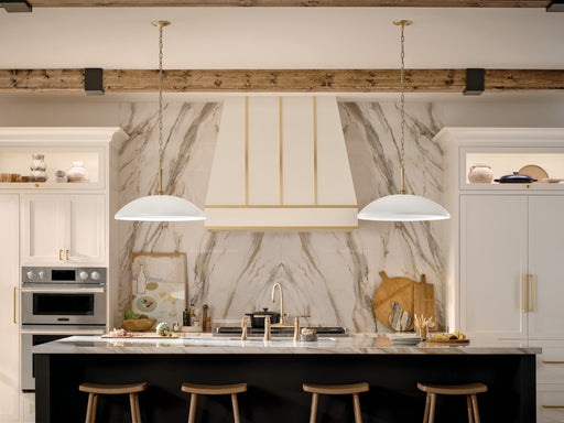 Kichler 52638WH One Light Pendant, White (2)