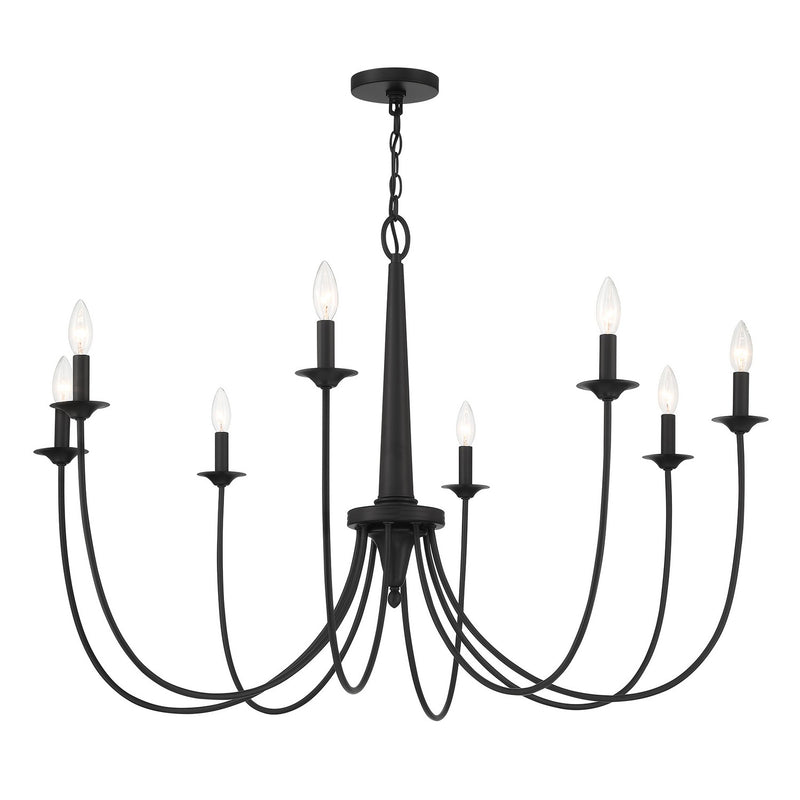 Savoy House 1-1202-8-89 Eight Light Chandelier, Matte Black (3)
