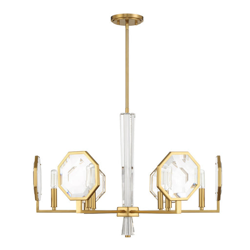 Savoy House 1-2216-6-322 Six Light Chandelier, Warm Brass (2)