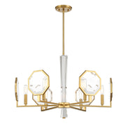 Savoy House 1-2216-6-322 Six Light Chandelier, Warm Brass (3)