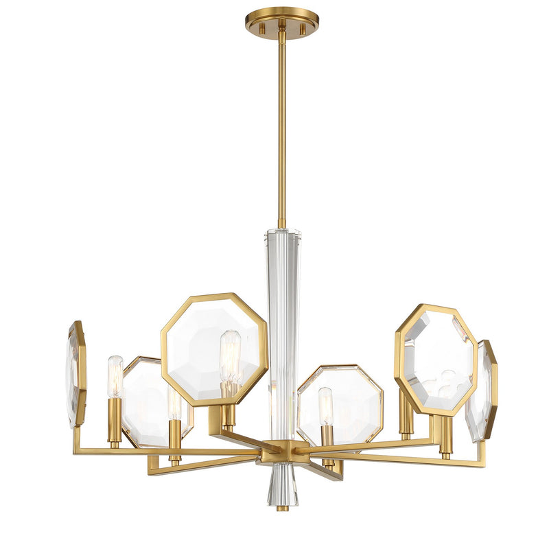 Savoy House 1-2216-6-322 Six Light Chandelier, Warm Brass (5)