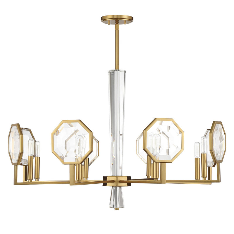 Savoy House 1-2218-8-322 Eight Light Chandelier, Warm Brass (2)