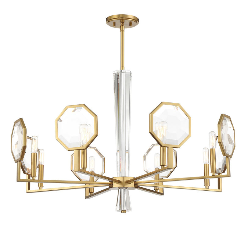 Savoy House 1-2218-8-322 Eight Light Chandelier, Warm Brass (3)