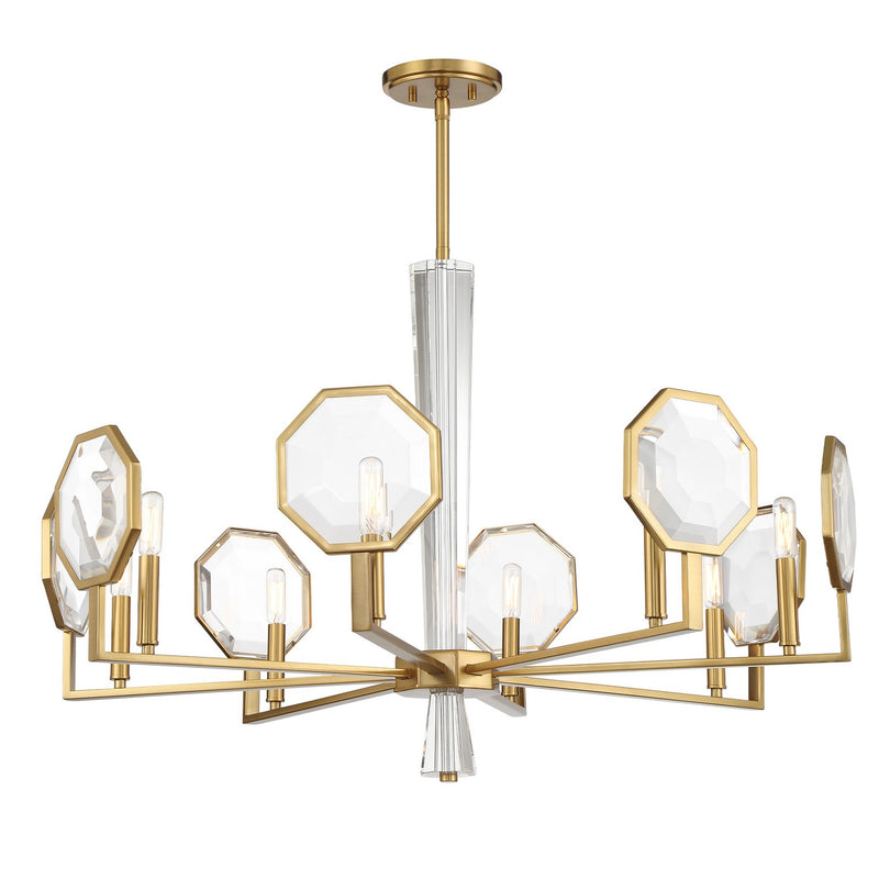 Savoy House 1-2218-8-322 Eight Light Chandelier, Warm Brass (5)