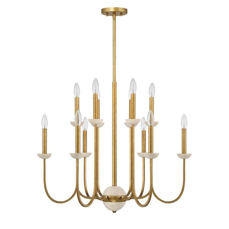 Savoy House 1-2294-12-262 12 Light Chandelier, Antique Gold (2)