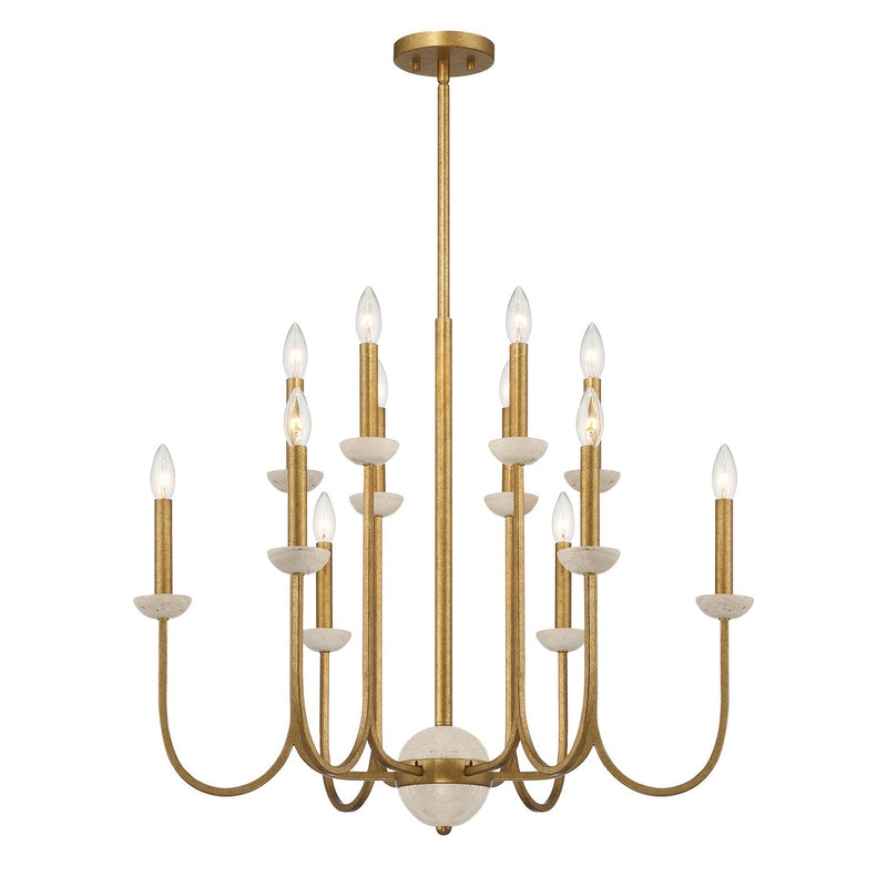 Savoy House 1-2294-12-262 12 Light Chandelier, Antique Gold (3)