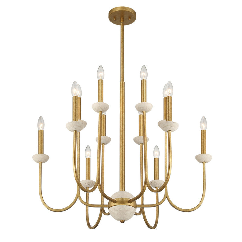 Savoy House 1-2294-12-262 12 Light Chandelier, Antique Gold (4)
