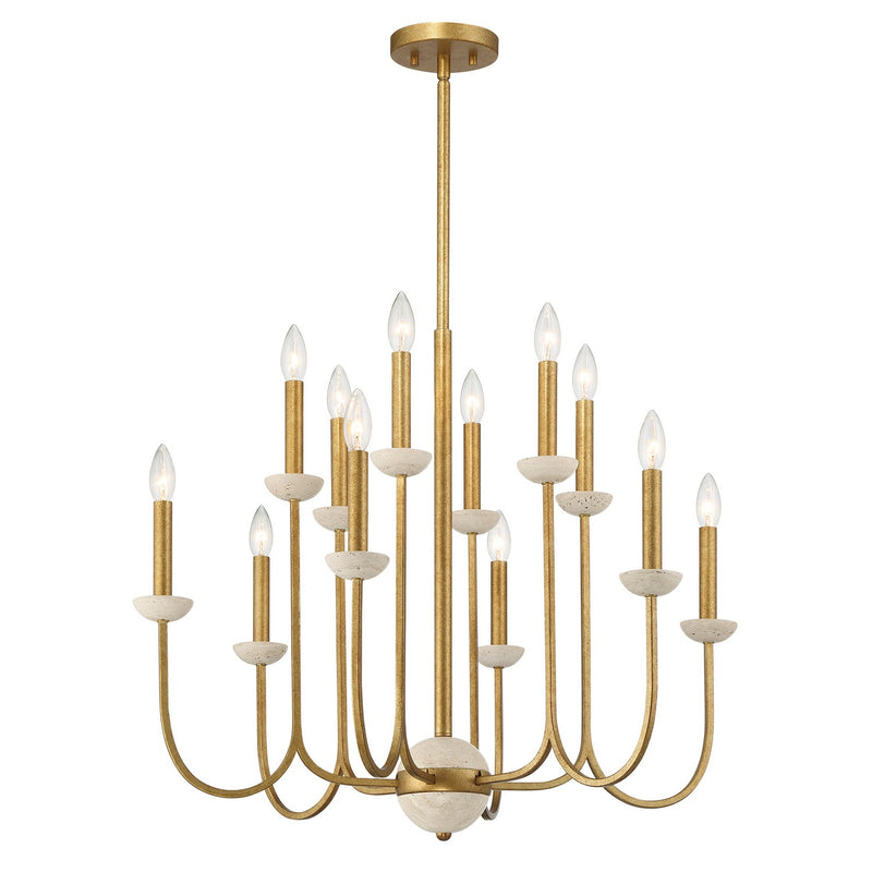 Savoy House 1-2294-12-262 12 Light Chandelier, Antique Gold (5)