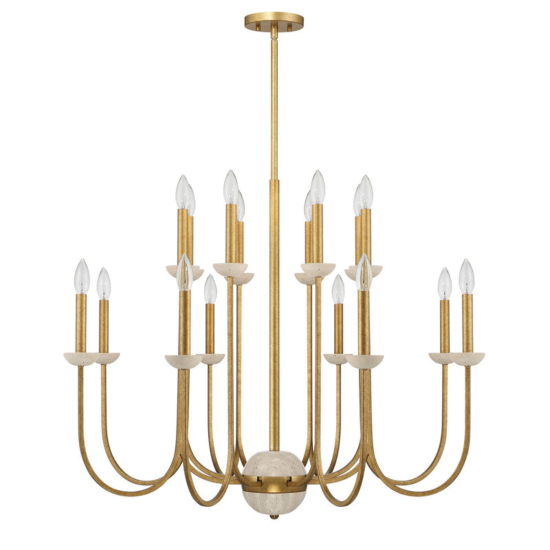 Savoy House 1-2296-16-262 16 Light Chandelier, Antique Gold (2)