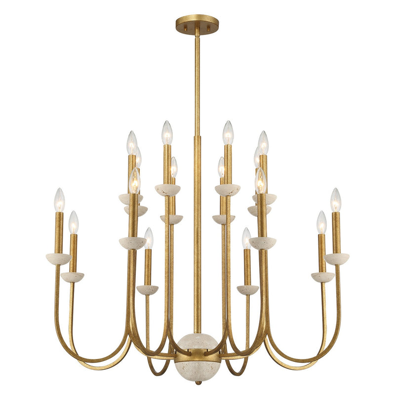 Savoy House 1-2296-16-262 16 Light Chandelier, Antique Gold (3)