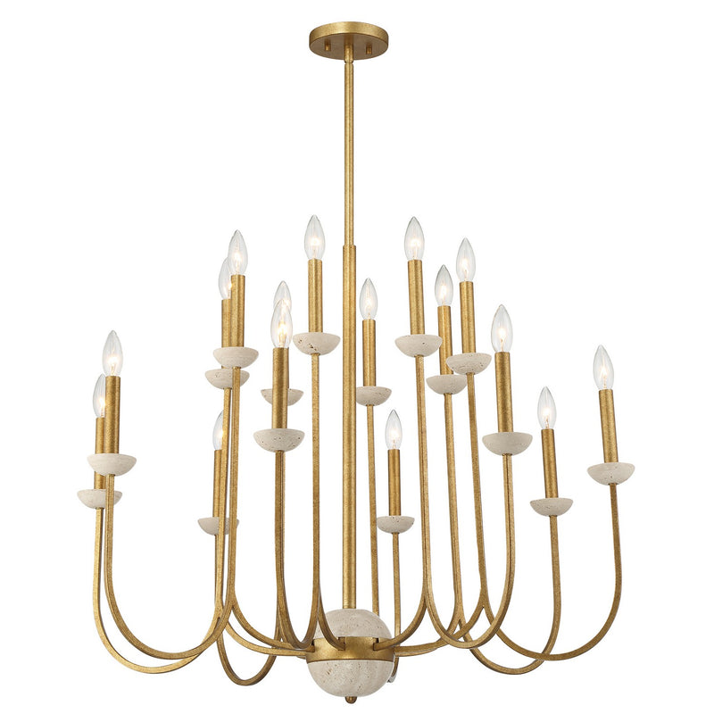 Savoy House 1-2296-16-262 16 Light Chandelier, Antique Gold (5)