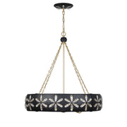 Savoy House 1-2493-6-104 Six Light Chandelier, Metropolis Black/Gold (2)