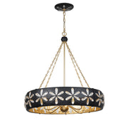 Savoy House 1-2493-6-104 Six Light Chandelier, Metropolis Black/Gold (3)