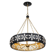 Savoy House 1-2493-6-104 Six Light Chandelier, Metropolis Black/Gold (4)
