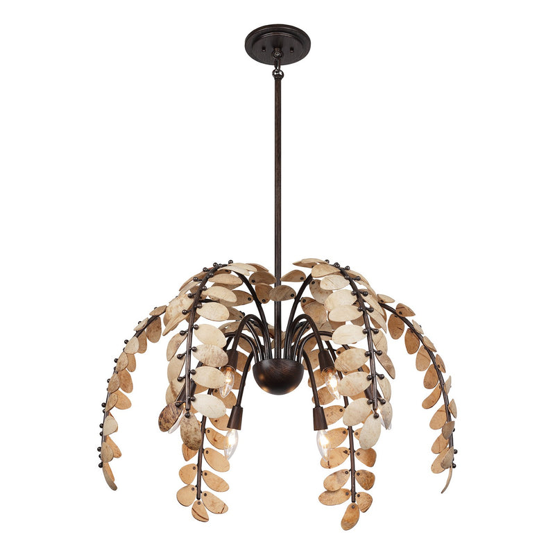 Savoy House 1-2579-6-26 Six Light Chandelier, Champagne Mist w/Coconut Shell (3)