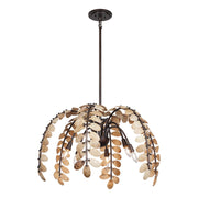 Savoy House 1-2579-6-26 Six Light Chandelier, Champagne Mist w/Coconut Shell (4)