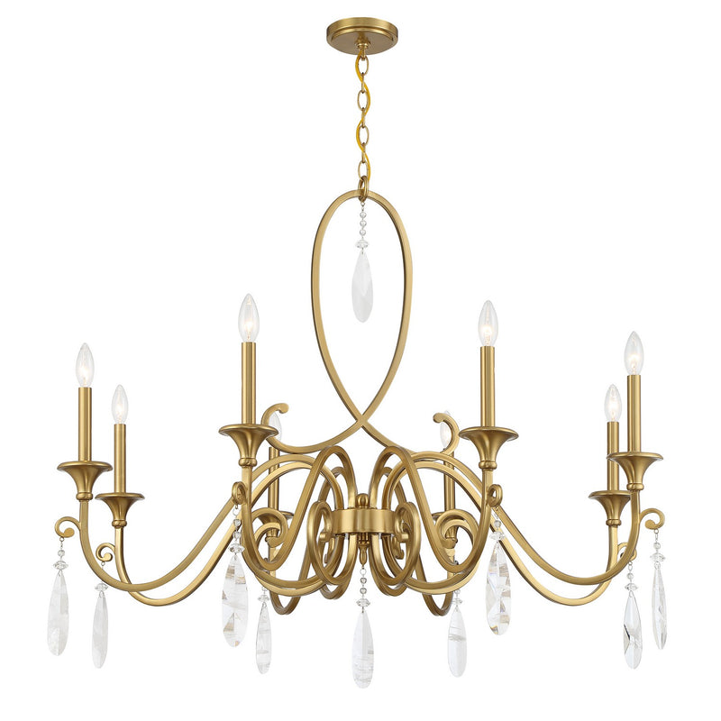 Savoy House 1-2702-8-322 Eight Light Chandelier, Warm Brass (3)