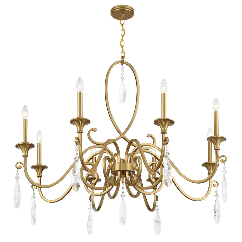 Savoy House 1-2702-8-322 Eight Light Chandelier, Warm Brass (4)