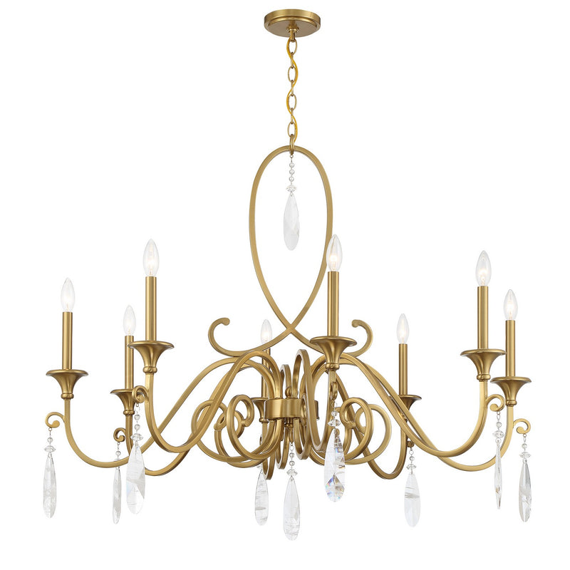 Savoy House 1-2702-8-322 Eight Light Chandelier, Warm Brass (5)