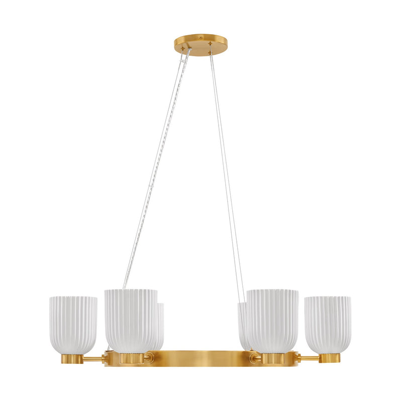 Savoy House 1-3170-6-322 Six Light Chandelier, Warm Brass (2)