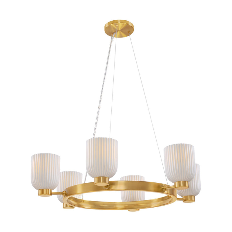 Savoy House 1-3170-6-322 Six Light Chandelier, Warm Brass (5)