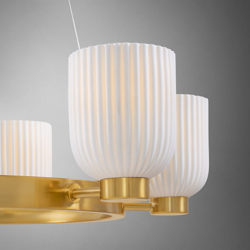 Savoy House 1-3170-6-322 Six Light Chandelier, Warm Brass (6)