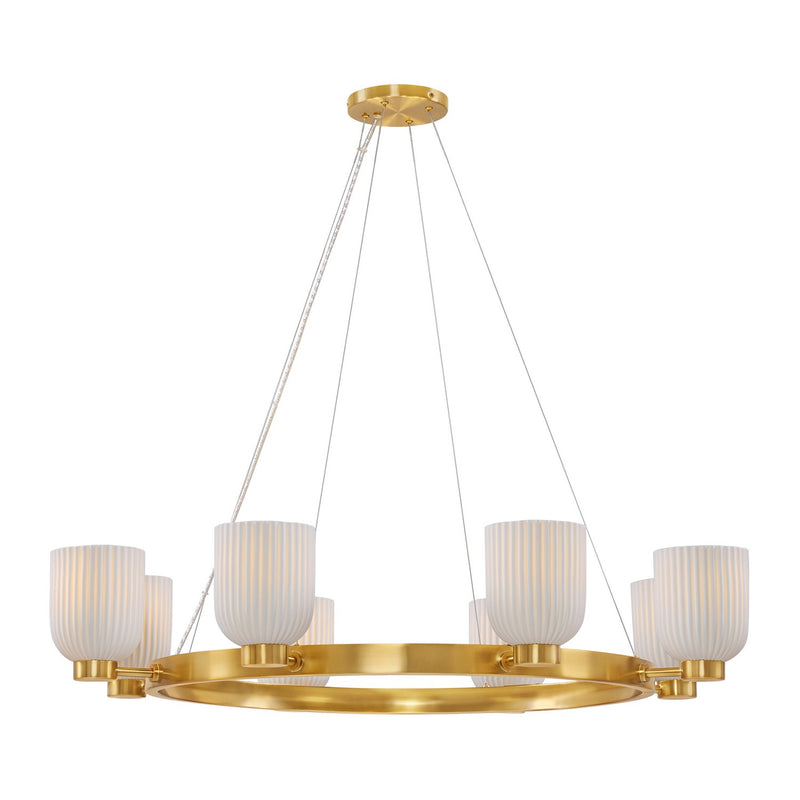 Savoy House 1-3173-8-322 Eight Light Chandelier, Warm Brass (3)
