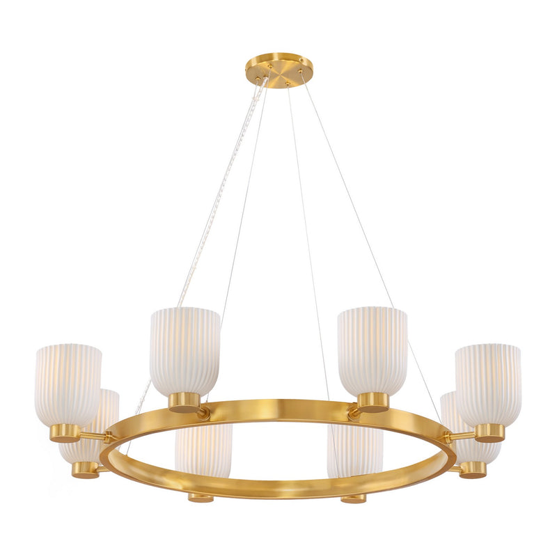Savoy House 1-3173-8-322 Eight Light Chandelier, Warm Brass (4)