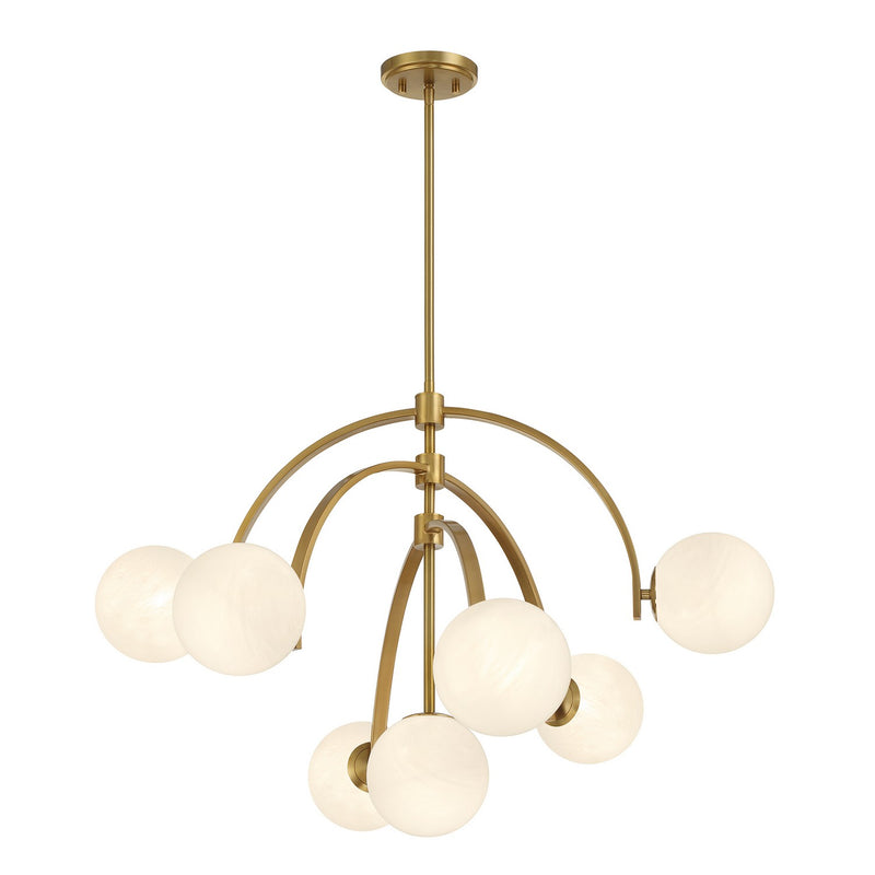Savoy House 1-3319-7-322 Seven Light Chandelier, Warm Brass (3)