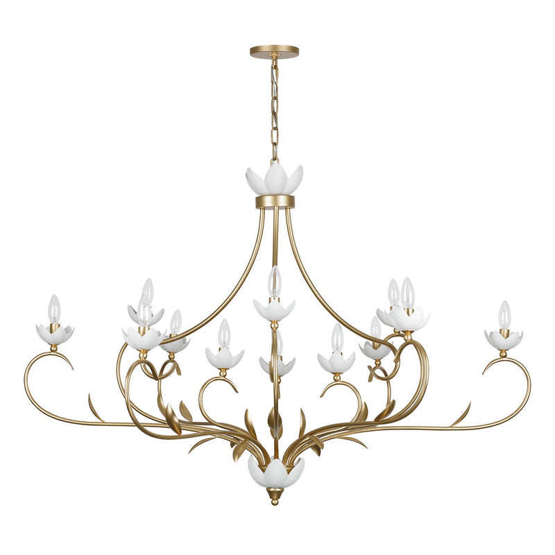 Savoy House 1-5186-12-59 12 Light Chandelier, French Gold/White Cashmere (2)