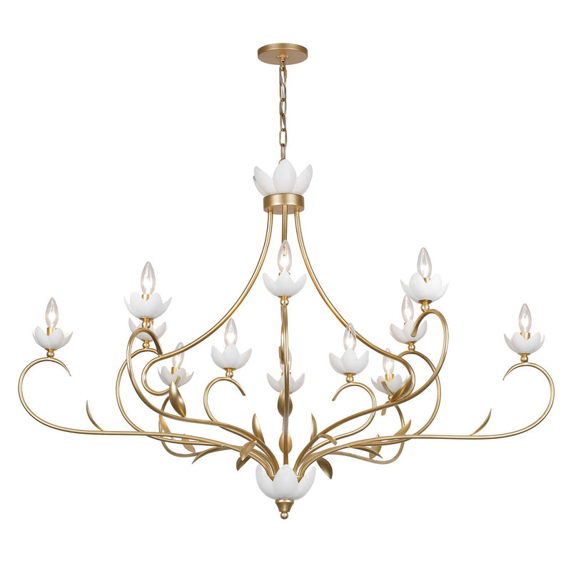 Savoy House 1-5186-12-59 12 Light Chandelier, French Gold/White Cashmere (3)