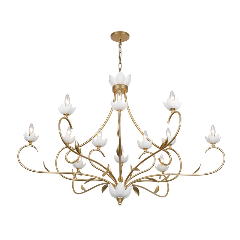 Savoy House 1-5186-12-59 12 Light Chandelier, French Gold/White Cashmere (4)