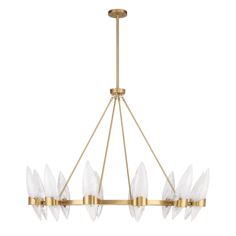 Savoy House 1-5504-12-322 12 Light Chandelier, Warm Brass (2)