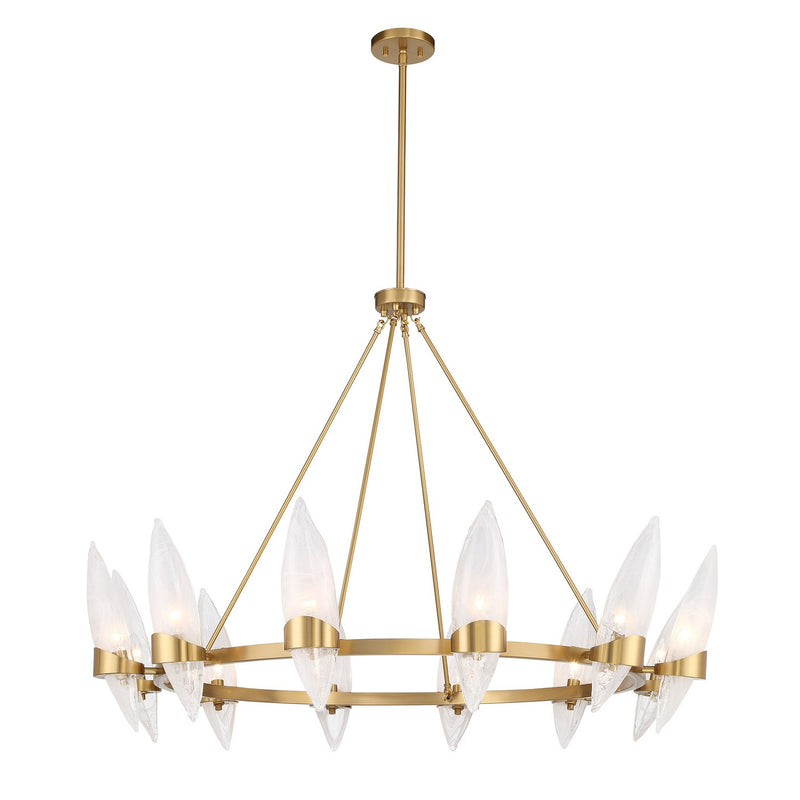 Savoy House 1-5504-12-322 12 Light Chandelier, Warm Brass (3)