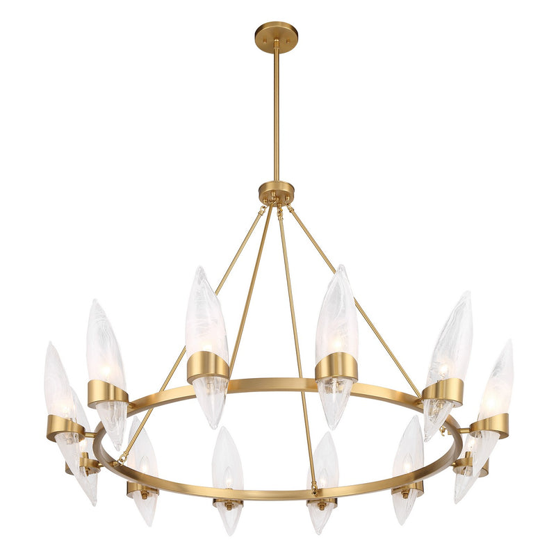 Savoy House 1-5504-12-322 12 Light Chandelier, Warm Brass (4)