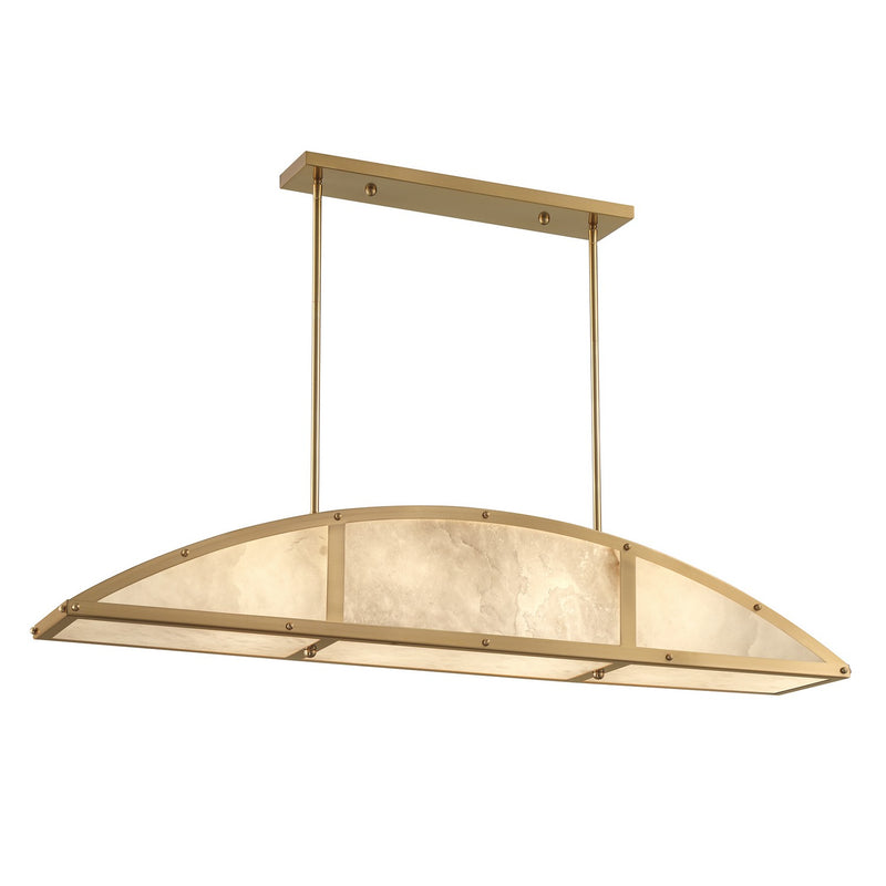 Savoy House 1-6219-4-322 Four Light Linear Chandelier, Warm Brass (3)