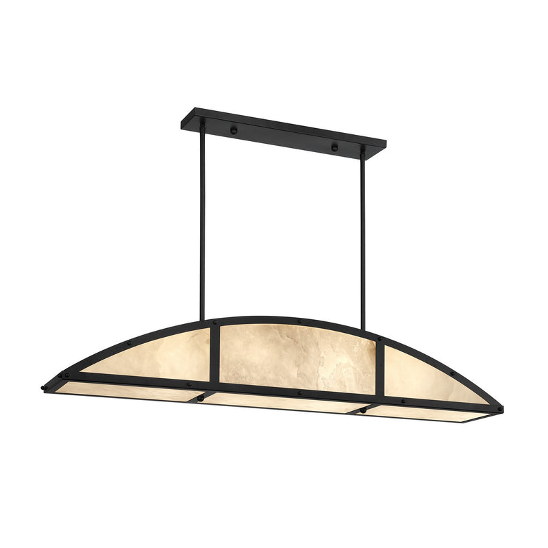 Savoy House 1-6219-4-89 Four Light Linear Chandelier, Matte Black (3)