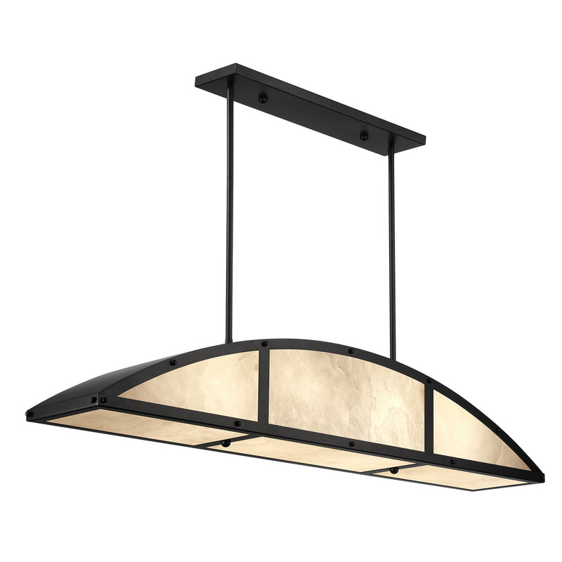 Savoy House 1-6219-4-89 Four Light Linear Chandelier, Matte Black (4)