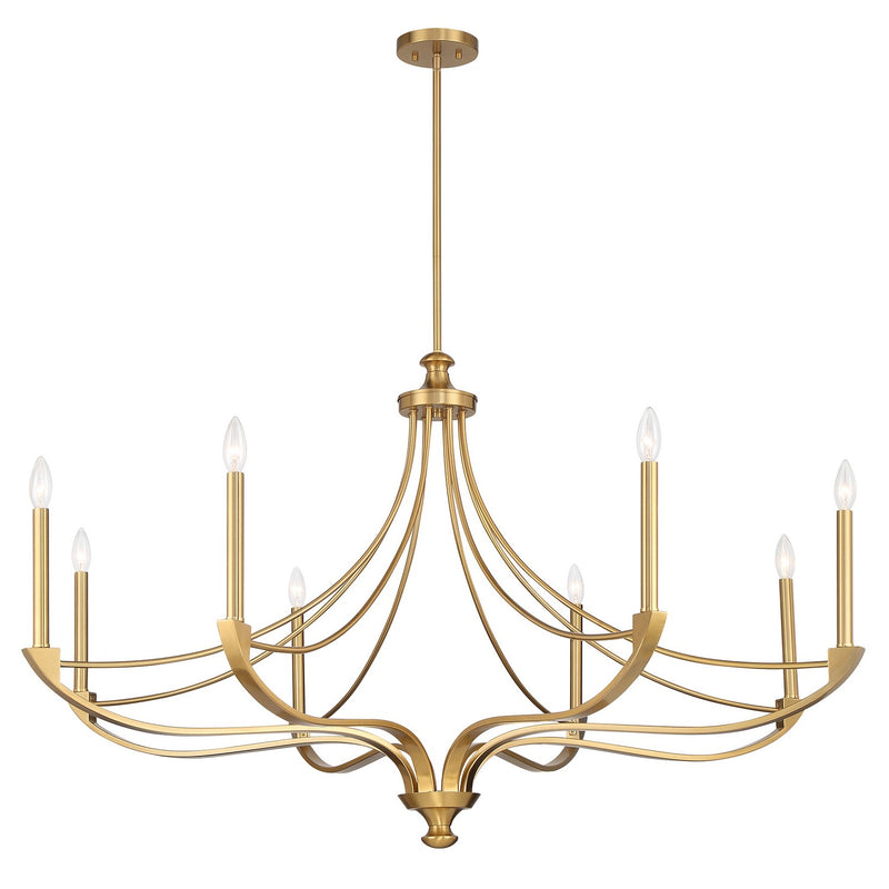 Savoy House 1-6415-8-322 Eight Light Chandelier, Warm Brass (3)