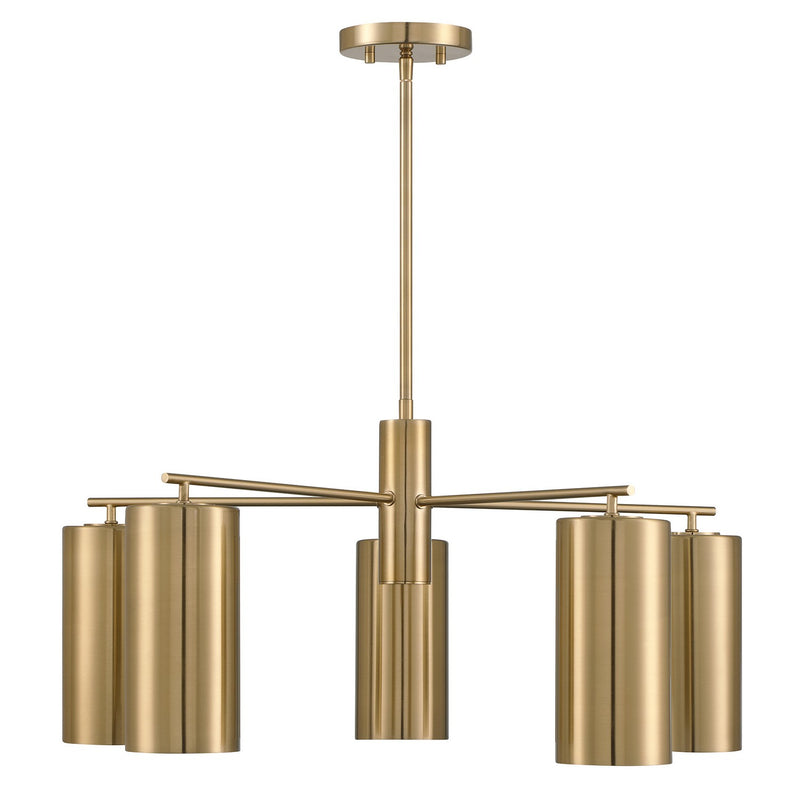 Savoy House 1-6508-5-127 Five Light Chandelier, Noble Brass (3)