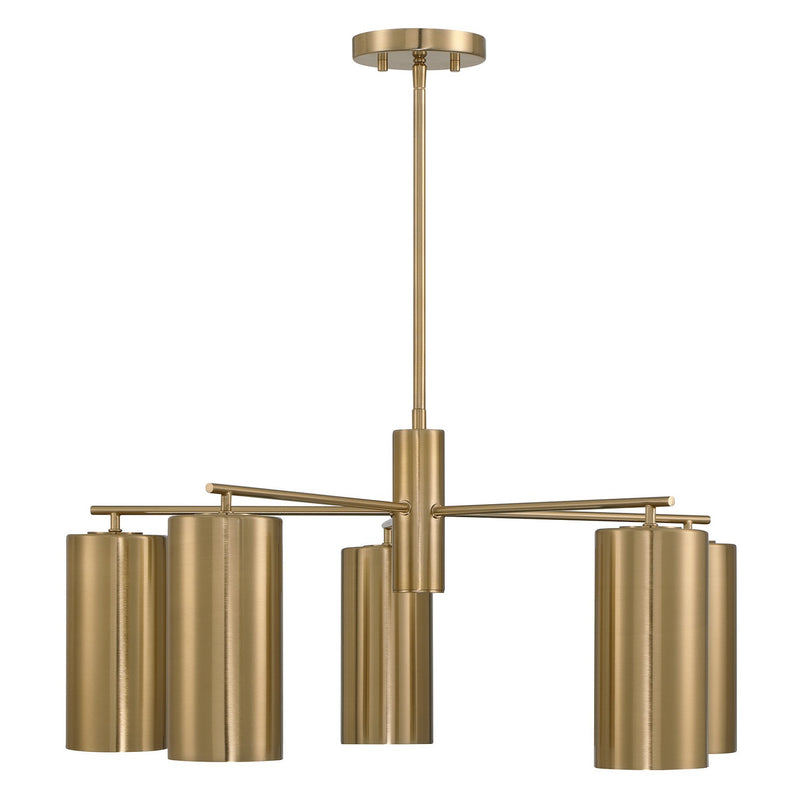 Savoy House 1-6508-5-127 Five Light Chandelier, Noble Brass (5)