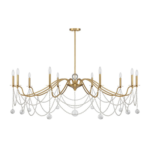 Savoy House 1-7504-10-322 Ten Light Chandelier, Warm Brass (2)