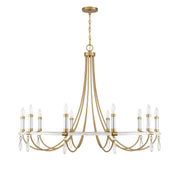 Savoy House 1-7712-10-195 Ten Light Chandelier, Warm Brass/Chrome (2)