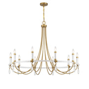 Savoy House 1-7712-10-195 Ten Light Chandelier, Warm Brass/Chrome (3)