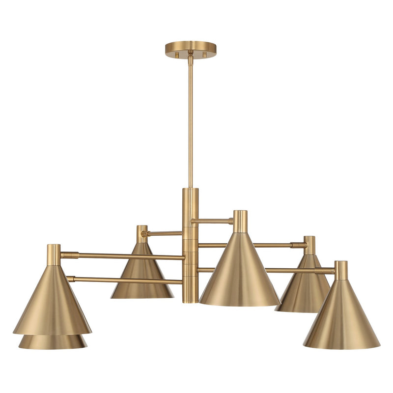 Savoy House 1-8003-6-127 Six Light Chandelier, Noble Brass (4)