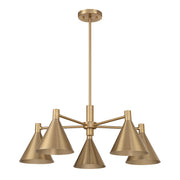 Savoy House 1-8004-5-127 Five Light Chandelier, Noble Brass (2)