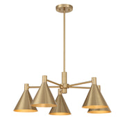 Savoy House 1-8004-5-127 Five Light Chandelier, Noble Brass (4)