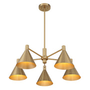 Savoy House 1-8004-5-127 Five Light Chandelier, Noble Brass (5)