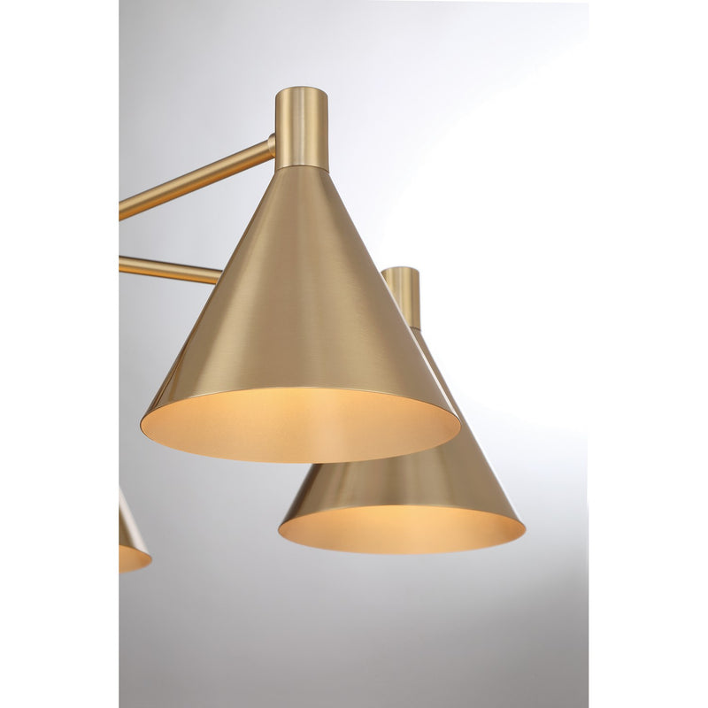Savoy House 1-8004-5-127 Five Light Chandelier, Noble Brass (6)
